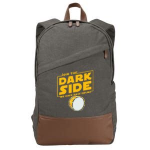 Join The Dark Side Bass Drum Player Cotton Canvas Backpack