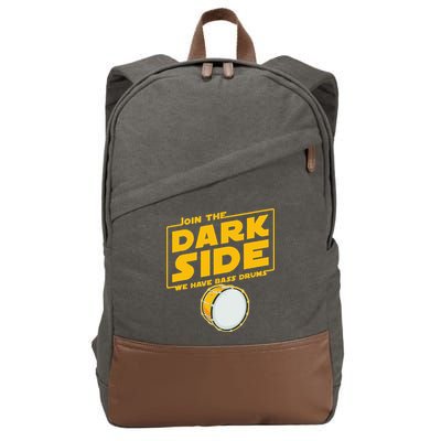 Join The Dark Side Bass Drum Player Cotton Canvas Backpack