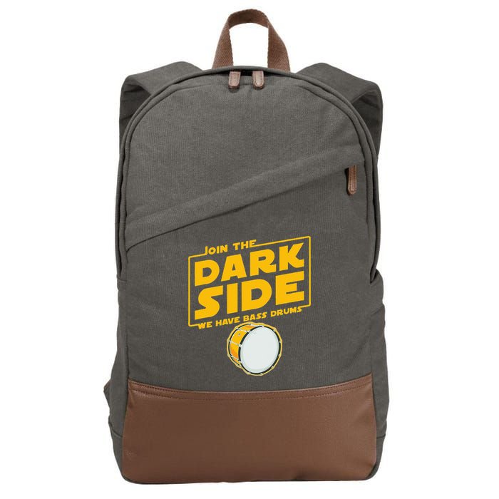 Join The Dark Side Bass Drum Player Cotton Canvas Backpack