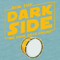 Join The Dark Side Bass Drum Player Sueded Cloud Jersey T-Shirt