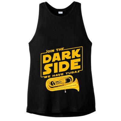 Join The Dark Side Tuba Player Ladies PosiCharge Tri-Blend Wicking Tank