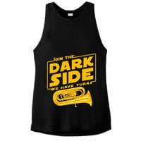 Join The Dark Side Tuba Player Ladies PosiCharge Tri-Blend Wicking Tank
