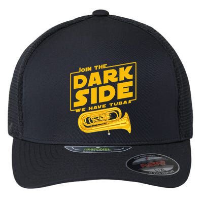 Join The Dark Side Tuba Player Flexfit Unipanel Trucker Cap