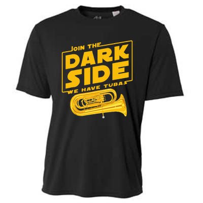 Join The Dark Side Tuba Player Cooling Performance Crew T-Shirt