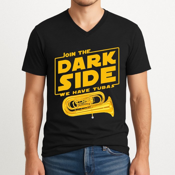 Join The Dark Side Tuba Player V-Neck T-Shirt