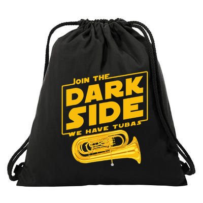 Join The Dark Side Tuba Player Drawstring Bag