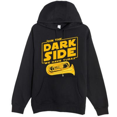 Join The Dark Side Tuba Player Premium Pullover Hoodie