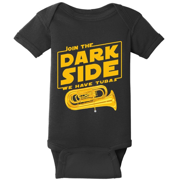Join The Dark Side Tuba Player Baby Bodysuit