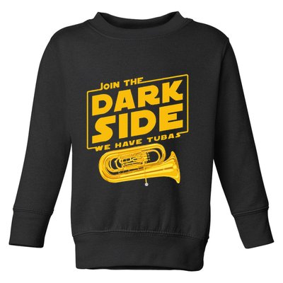 Join The Dark Side Tuba Player Toddler Sweatshirt