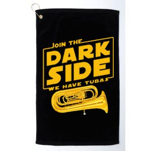 Join The Dark Side Tuba Player Platinum Collection Golf Towel