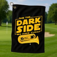 Join The Dark Side Tuba Player Golf Towel