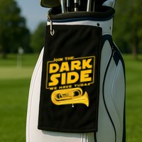 Join The Dark Side Tuba Player Golf Towel