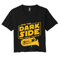 Join The Dark Side Tuba Player Crop Top