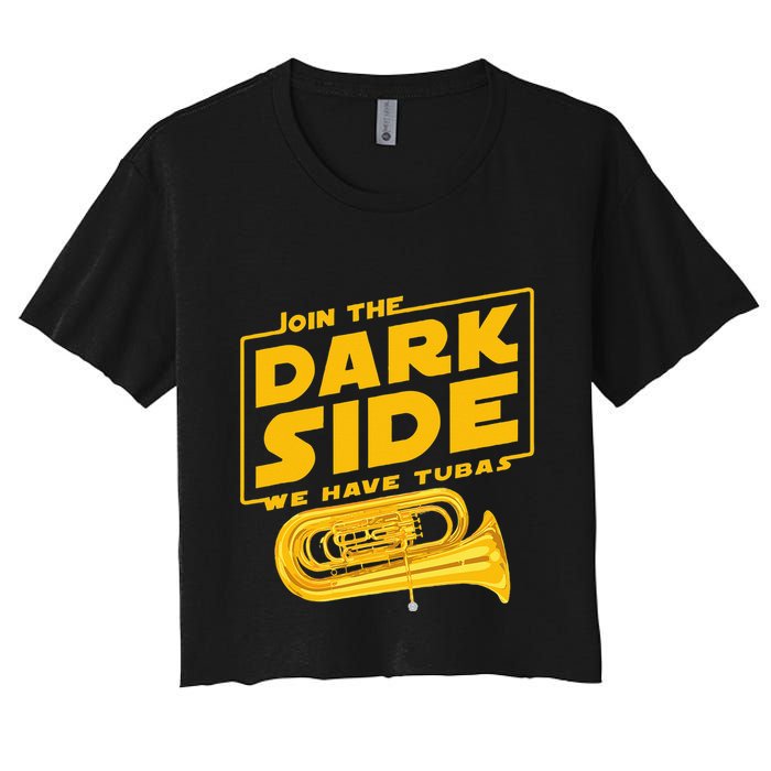 Join The Dark Side Tuba Player Crop Top
