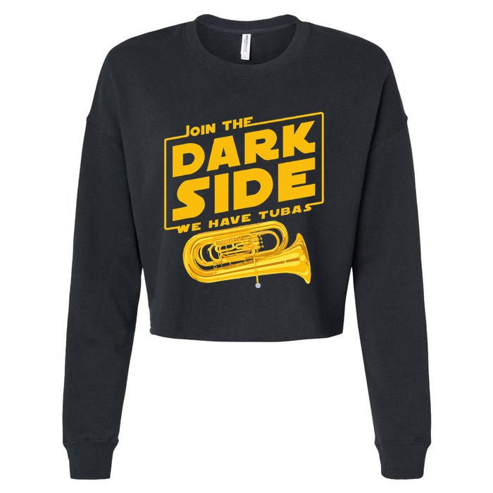 Join The Dark Side Tuba Player Cropped Pullover Crew