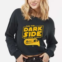 Join The Dark Side Tuba Player Cropped Pullover Crew