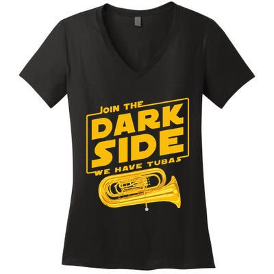 Join The Dark Side Tuba Player Women's V-Neck T-Shirt