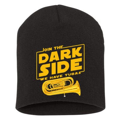 Join The Dark Side Tuba Player Short Acrylic Beanie