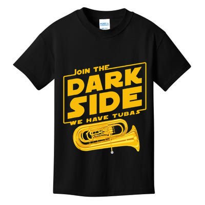 Join The Dark Side Tuba Player Kids T-Shirt
