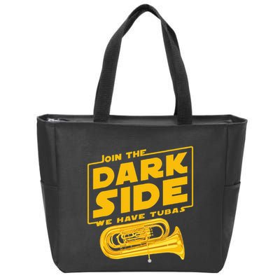 Join The Dark Side Tuba Player Zip Tote Bag