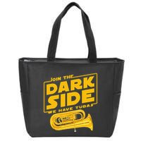 Join The Dark Side Tuba Player Zip Tote Bag