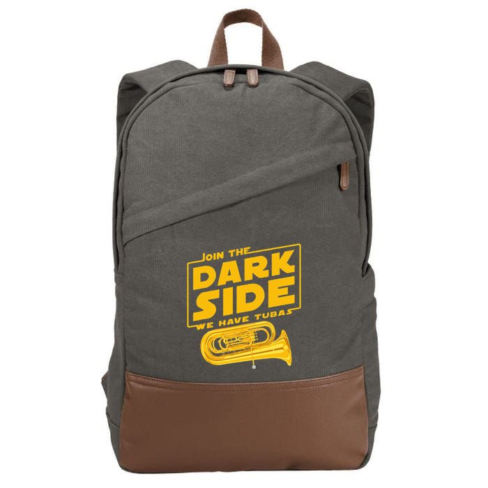 Join The Dark Side Tuba Player Cotton Canvas Backpack