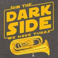 Join The Dark Side Tuba Player Cotton Canvas Backpack