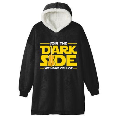 Join The Dark Side We Have Cellos Cellist Orchestra Musician Hooded Wearable Blanket