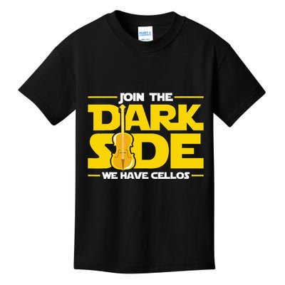 Join The Dark Side We Have Cellos Cellist Orchestra Musician Kids T-Shirt
