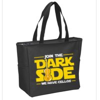 Join The Dark Side We Have Cellos Cellist Orchestra Musician Zip Tote Bag