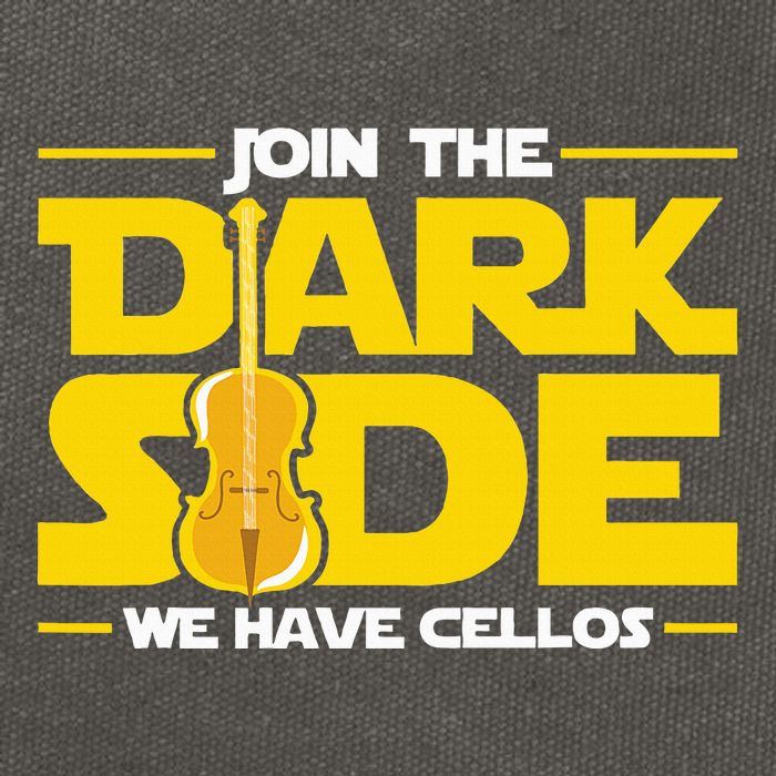 Join The Dark Side We Have Cellos Cellist Orchestra Musician Cotton Canvas Backpack