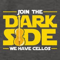 Join The Dark Side We Have Cellos Cellist Orchestra Musician Vector Backpack