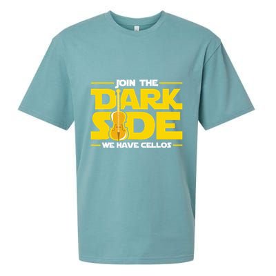 Join The Dark Side We Have Cellos Cellist Orchestra Musician Sueded Cloud Jersey T-Shirt