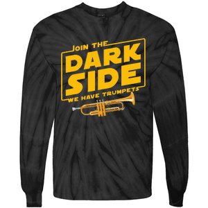 Join The Dark Side Trumpet Player Pride Tie-Dye Long Sleeve Shirt