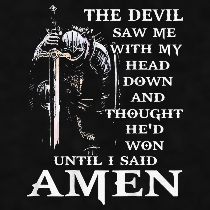 Jesus The Devil Saw Me With My Head Down Ladies PosiCharge Tri-Blend Wicking Tank