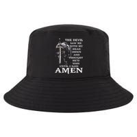 Jesus The Devil Saw Me With My Head Down Cool Comfort Performance Bucket Hat