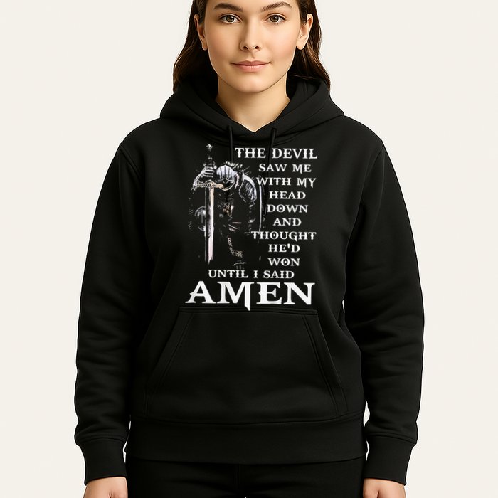 Jesus The Devil Saw Me With My Head Down Hoodie