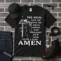 Jesus The Devil Saw Me With My Head Down Tall T-Shirt