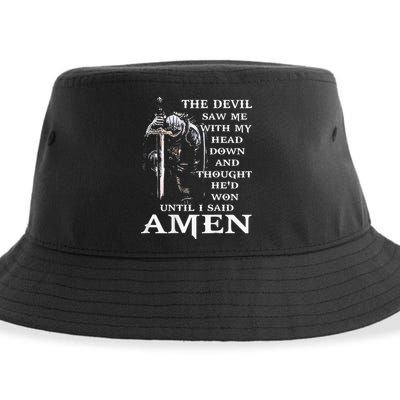 Jesus The Devil Saw Me With My Head Down Sustainable Bucket Hat