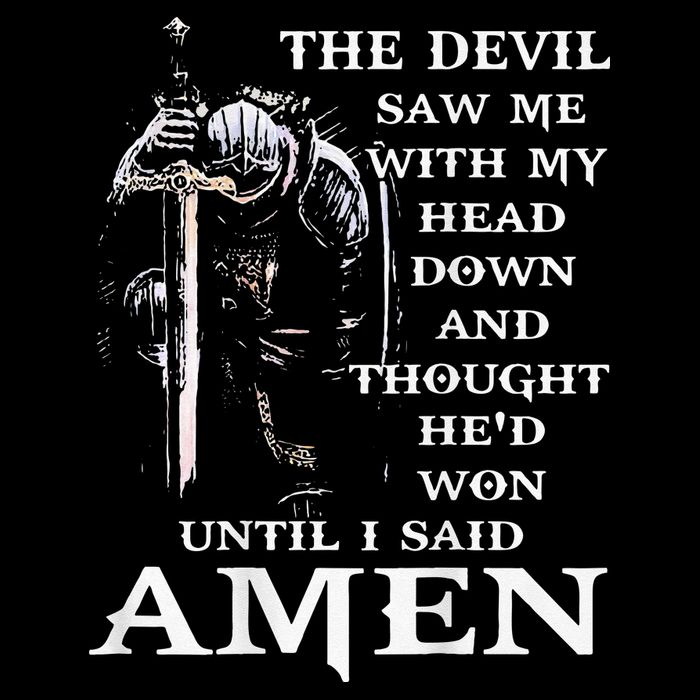 Jesus The Devil Saw Me With My Head Down 7-Panel Snapback Hat