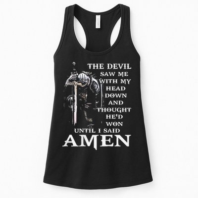 Jesus The Devil Saw Me With My Head Down Womens Tank Top