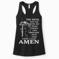 Jesus The Devil Saw Me With My Head Down Womens Tank Top