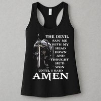Jesus The Devil Saw Me With My Head Down Womens Tank Top