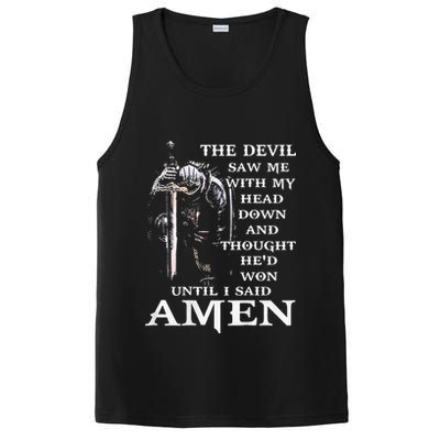 Jesus The Devil Saw Me With My Head Down PosiCharge Competitor Tank