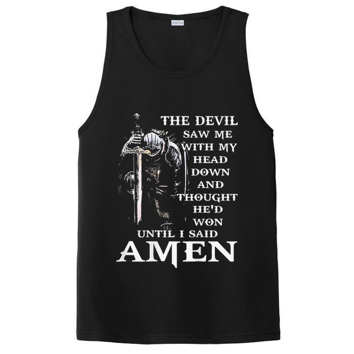 Jesus The Devil Saw Me With My Head Down PosiCharge Competitor Tank