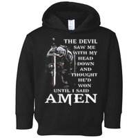 Jesus The Devil Saw Me With My Head Down Toddler Hoodie