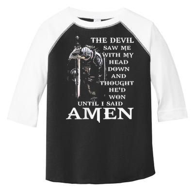 Jesus The Devil Saw Me With My Head Down Toddler Fine Jersey T-Shirt