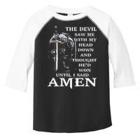 Jesus The Devil Saw Me With My Head Down Toddler Fine Jersey T-Shirt