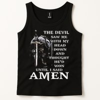 Jesus The Devil Saw Me With My Head Down Tank Top