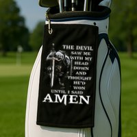 Jesus The Devil Saw Me With My Head Down Golf Towel